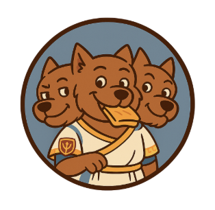 Moussaka badge illustration