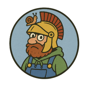Snail badge illustration
